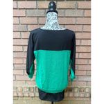 Calvin Klein EUC  Navy Green Colorblock Sweater Size Small Photo 2