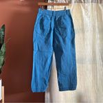 Everlane  The Organic Straight-Leg‎ Pant Cropped Blue Double Button NEW Size 8 Photo 4