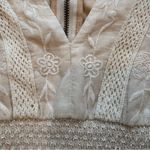 Alice + Olivia Darla Embroidered Long Sleeve Cotton Romper in Off White, Sz 2 Photo 13