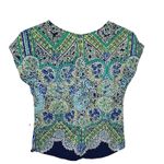 Lilly Pulitzer Floral And Alligator Top Women's Size Small Short Sleeves Photo 4