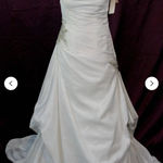 David's Bridal  Off-Shoulder White Wedding Dress Photo 0
