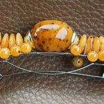 Handmade Vintage  Baltic Butterscotch Honey Amber Hair Clip Barrette (1 Piece ) Photo 0