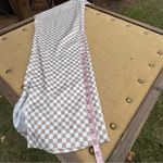 Moodie Checkered Maxi Pants Cream and Brown Size Medium Photo 10