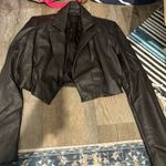 Naked Wardrobe  Crop Faux Leather Jacket M Photo 5