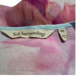 Soft Surroundings New Bed Of Roses Floral Chiffon Double Layer Blouse XS Photo 2
