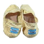 Toms  Women's Yellow Natural Moroccan Slip on Crochet Alpargata Flat Size 6 Photo 3