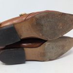 1980s Vintage Proposta Italian Leather Loafers with Western Buckle Brown Size 37 Photo 4