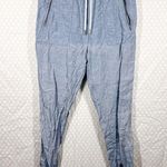 Athleta Blue Chambray Cabo Linen Jogger Pants Photo 1