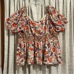 Torrid Georgette Eyelet Smocked Waist Puff Sleeve Top - 2X Photo 8