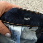 American Eagle Denim Shorts Dark Wash Frayed Hem Cuffed Womens Photo 4