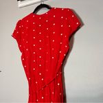 Reformation Raquel Wrap Dress Mini Red White Polka Dot Size Large Cap Sleeves Photo 7