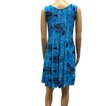 Klozlyne Blue Rayon Tropical Mirror Image Fish Hawaiian Print Dress Womens XL Photo 2