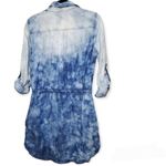 Urban Outfitters 𝅺Life in Progress LARGE  Blue Acid Wash Shirt dress Boho Belted Photo 1