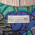 VTG Pablo Collection Sweater Cardigan Purple Gold Button Up USA Womens 16 Petite Blue Size 16P Photo 3
