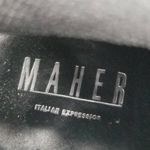 Maher Italian Expression Women's Suede Patent leather Riding Boots Black Size 39 Photo 6