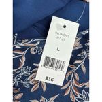 *New Dip Maxi Dress Womens Size L Blue Floral Boho Granola Beach Coastal Resort Size L Photo 6