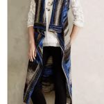 Anthropologie Moth Boho Bohemian Blue Gray Ombre Long Cardigan Size M/L Photo 0