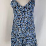 Topshop New Floral Print Tie Back V-Neck Romper Blue Multi Size 4 Photo 8