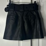 NWT Sea New York Ayden Lamb Leather Mini Skirt with wide belt in Size 0 Black Photo 10