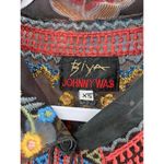 Johnny Was Biya Sheer Floral Embroidered Long Sleeve Button Front Duster Dress Photo 5