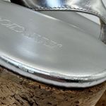 Jimmy Choo  Women's Velvety SILVER Cork Wedge Heel Thong Sandals SIZE 40 1/2 Photo 7