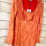 Opening Ceremony midi sheath dress mesh long sleeves lettuce trim Size Medium Photo 8