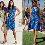 CAbi NWOT  #5576 Untamed Electric Blue Floral Dress Size Medium Photo 1