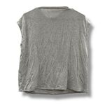 Garnet Hill Garnet Hill Drape Neck Top Women’s Size Large Gray Lightweight Casual Photo 2
