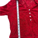 Steve Madden Madden Y2K Velvet Floral Burnout Lace Cropped‎ Bell Sleeve Button Cardigan Large Photo 5