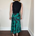 Banana Republic  Green and Black Geographic Print Satin Midi Slip Skirt Sz S NWT! Photo 3