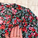 ZARA  Cottagecore Semi Sheer Pink, Red and Black Floral Midi / Maxi Dress -XS/S Photo 4