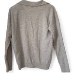 Garnet Hill  Essential 100% Cashmere Polo Sweater in Heathered Gray Photo 6