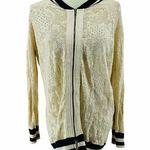 & Other Stories Free People Women's Knit Varsity Bomber Lace Vanilla White Size Small Photo 0