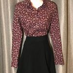 Esprit Purple Pattern Button Down long Sleeve Top Photo 0