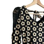 Paco Rabanne VTG Y2K floral shiffon lace shoulders top Grunge Whimsigoth L Size L Photo 12
