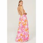 NEW Sau Lee Juliana Floral Wide Leg Jumpsuit Size 6 Pink Photo 1