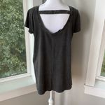 Cable & Gauge  Distressed Black Open Back Loose Fit Tee Size Medium Photo 2