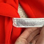 ZARA Red Cropped Ribbed Knit Cardigan Photo 6