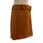 Forever 21 Women's Large Faux Suede Rust Orange Brown Mini Skirt 60's Retro Photo 4