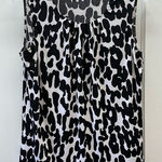 Christopher & Banks black and pale pink sleeveless shirt blouse women's small Photo 0