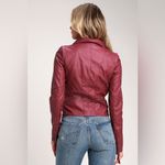 Lulus LULU’S Up On A Tuesday Burgundy Vegan Leather Jacket Photo 2
