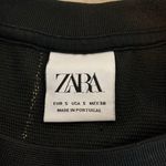 ZARA Crewneck Pullover Long sleeve Black/Gold Stripe Round Neck Unisex Small Photo 7