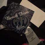 Beach Diva by Malibu Floral Black Bikini Set Size 14 Photo 10