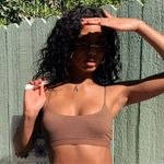 Princess Polly  Brown Silk Bralette Photo 0