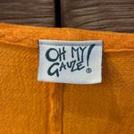 NWT Oh My Gauze! Women's Orange Casual Short Sleeve Top, Size S/M Photo 3