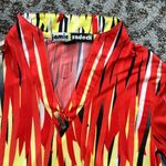 Jamie Sadock Short Sleeve Golf Top Flames Small Yellow Photo 2