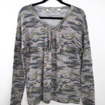 Anthropologie Michael stars camo lace up‎ long sleeve top Photo 0