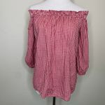 Old Navy  Red Gingham Off Shoulder Top Sz XS Photo 1