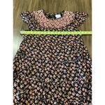 Saylor Anthropologie  Priti floral Boho Cap Sleeve Pink Brown mini dress  L Photo 6