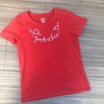 Goodvibes Embroidered Tshirt Size Medium Orange Photo 1